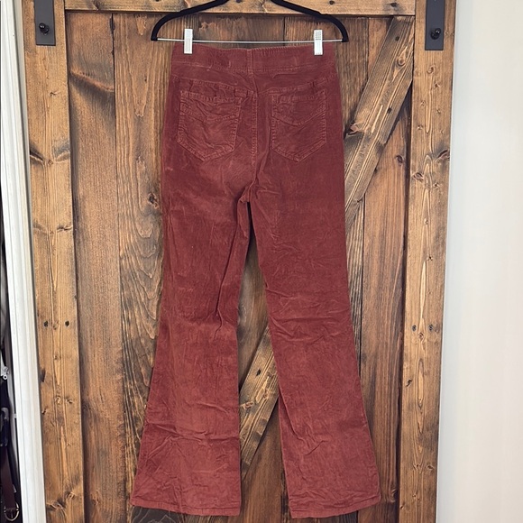 Women's Boot Cut Flare Pants - Rust - Picture 3 of 3